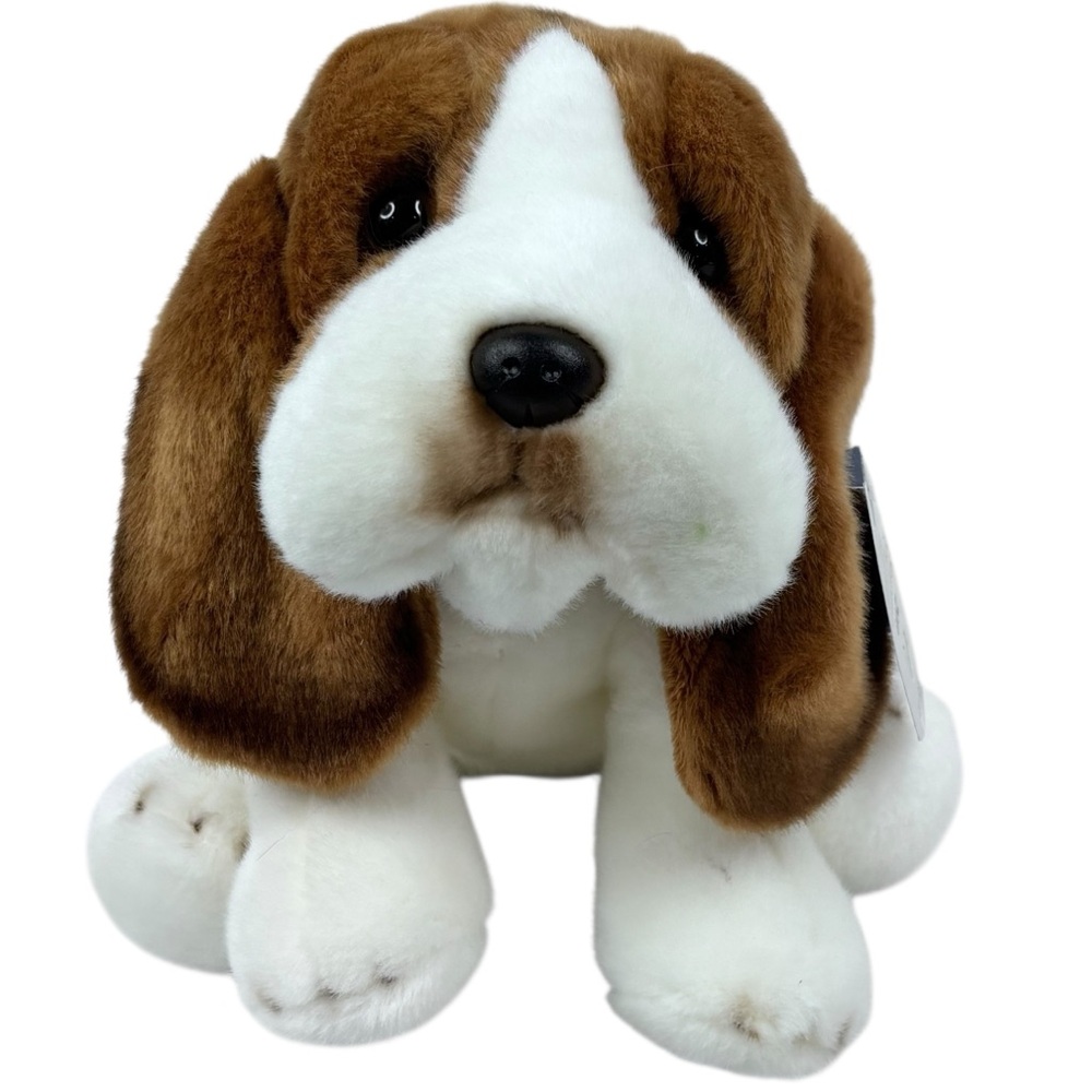 2011 Ganz Heritage Collection H15211 Brown & White 10” Basset Hound Plush